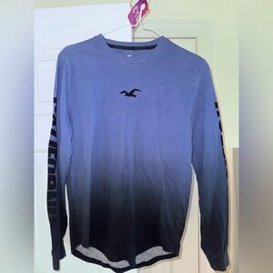 #73 Hollister Blue and Black Long Sleeve Tee